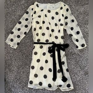 Bohme Cream and Black Polka Dot Dress
